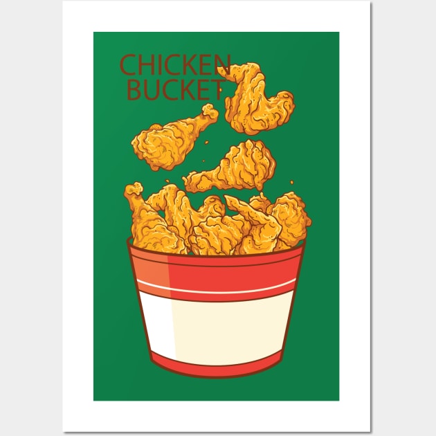 Chicken Bucket Wall Art by Mako Design 